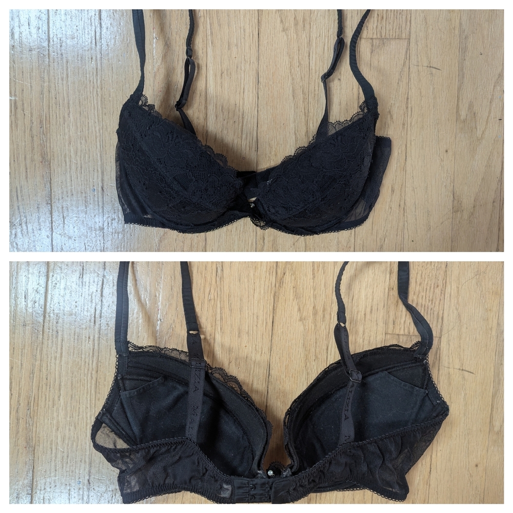 La Perla Elegant Black Lace Underwire Bra 34C